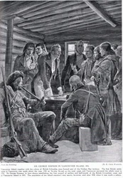 Sir George Simpson a Vancouver Island, 1855, illustrazione da 